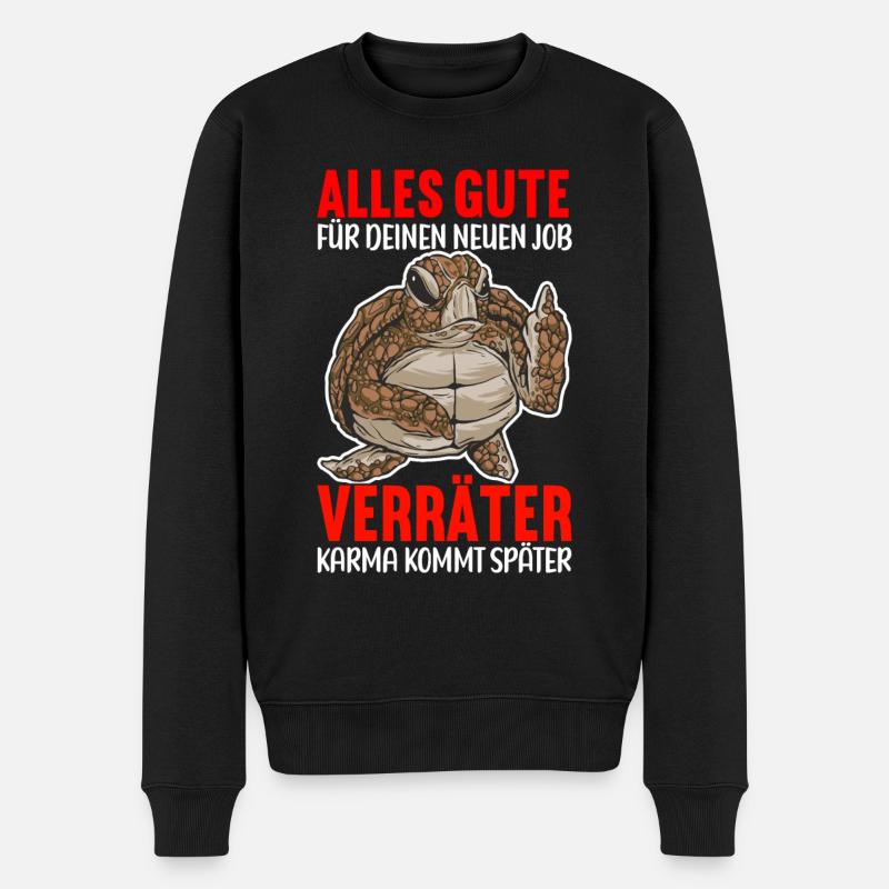 Abschiedsgeschenk Kollege Jobwechsel - Männer Premium Bio Pullover - Schwarz