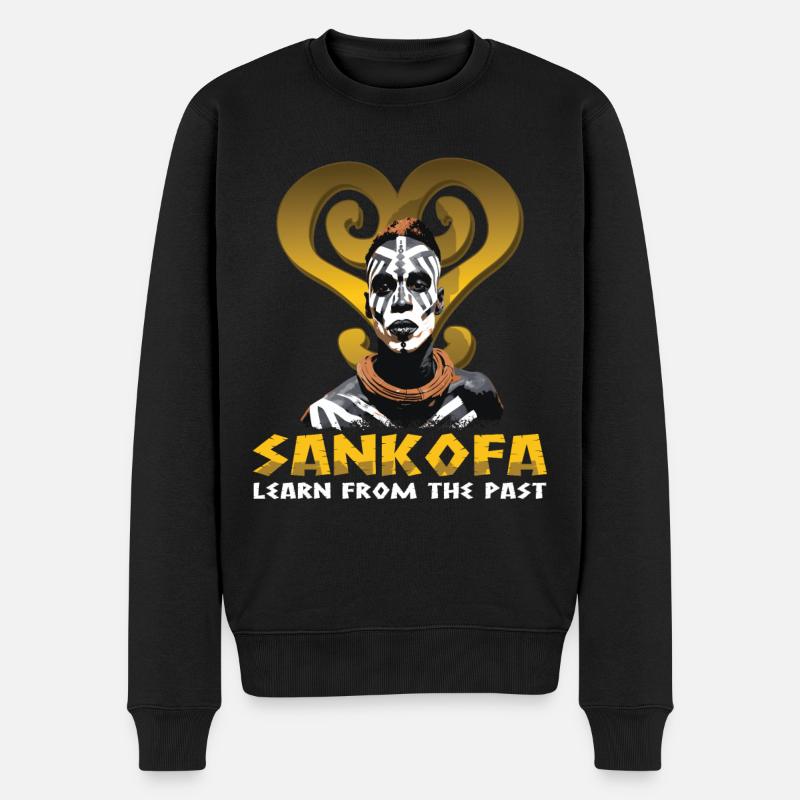 « Sankofa apprend du passé » Adinkra - Pull Premium bio Homme - noir