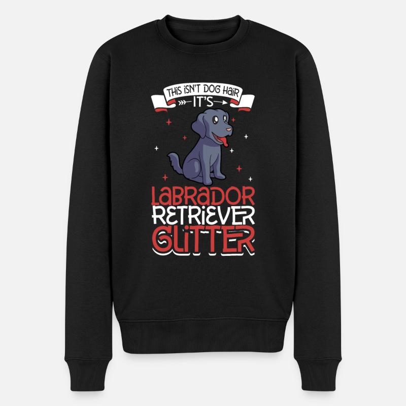 Labrador Retriever Paillettes - Pull Premium bio Homme - noir