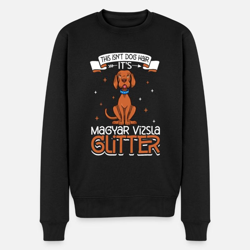 Magyar Vizsla Glitter - Men's Premium Organic Jumper - black