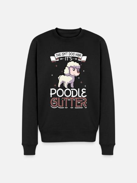 Poodle Glitter - Men's Premium Organic Jumper - black