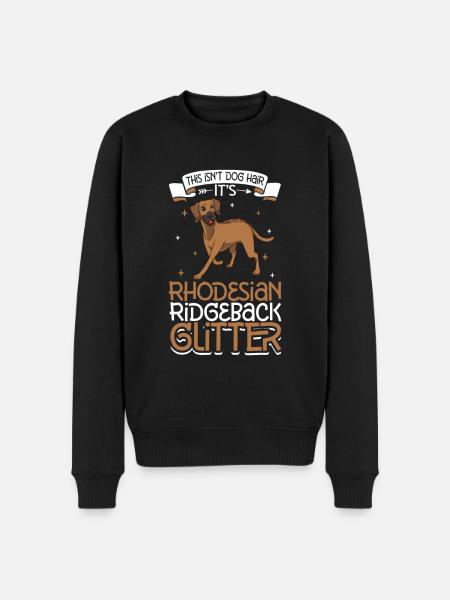 Rhodesian Ridgeback Glitter - Men's Premium Organic Jumper - black
