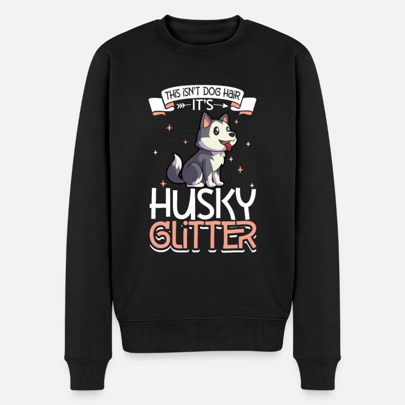 Paillettes Husky - Pull Premium bio Homme - noir