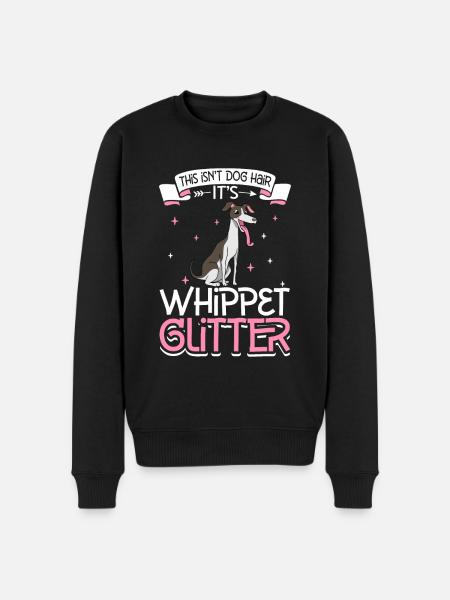 Whippet Glitter - Men's Premium Organic Jumper - black