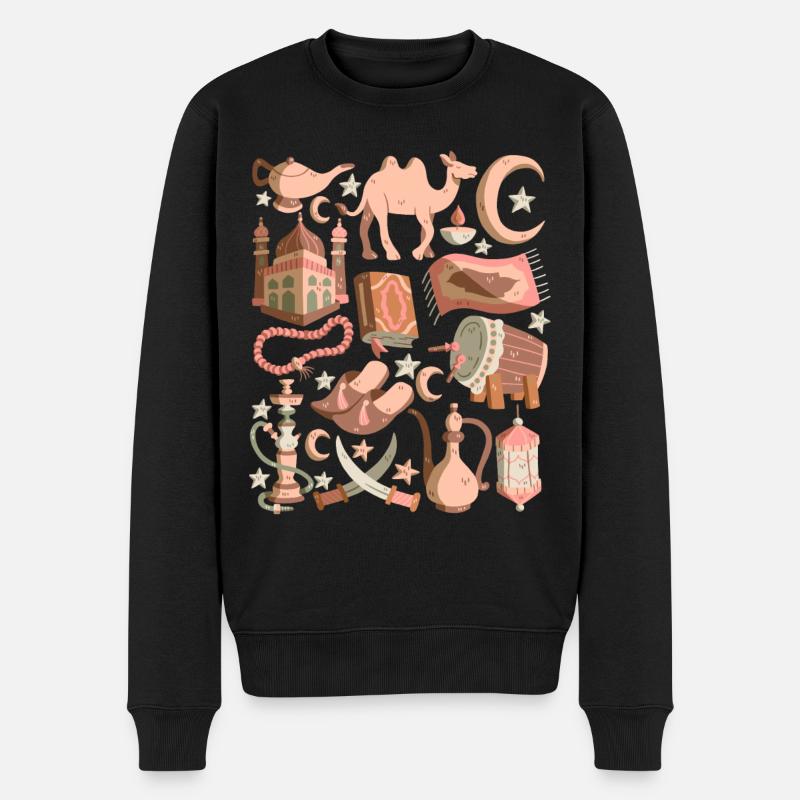 Arabien - Männer Premium Bio Pullover - Schwarz