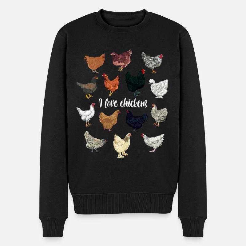 J’adore les poulets - Pull Premium bio Homme - noir