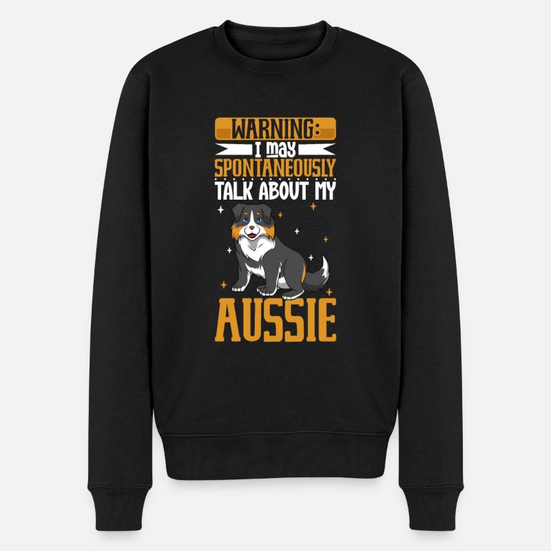 Amoureux du berger australien - Pull Premium bio Homme - noir