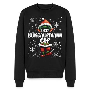 Weihnachtsoutfit Bürokaufmann Wichtel - Männer Premium Bio Pullover - Schwarz - Vorne - Nico (187cm)