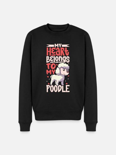 Dog Love - Poodle - Men's Premium Organic Jumper - black