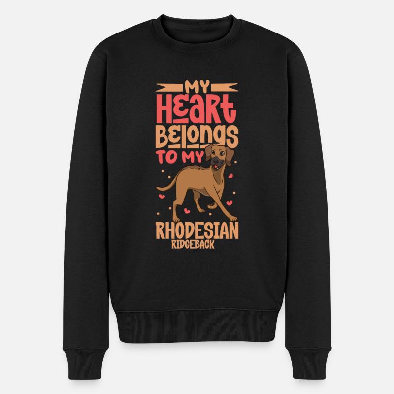 Dog Love - Rhodesian Ridgeback - Men's Premium Organic Jumper - black
