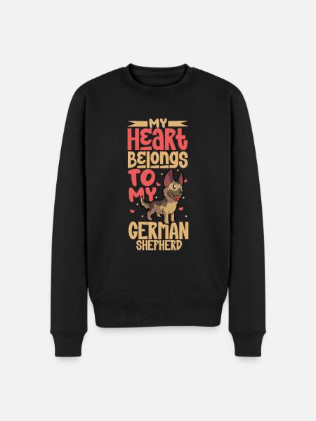 Dog Love - German Shepherd - Men's Premium Organic Jumper - black