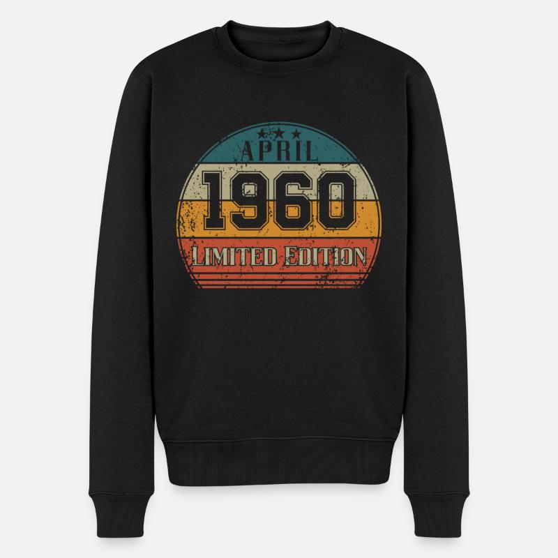 Anniversaire - Edition Limitée Avril 1960 - Pull Premium bio Homme - noir