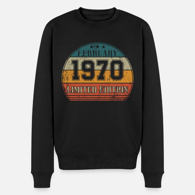 Anniversaire - Edition Limitée Février 1970 - Pull Premium bio Homme - noir
