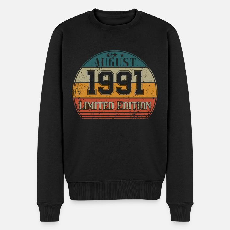 Anniversaire - Édition limitée août 1991 - Pull Premium bio Homme - noir
