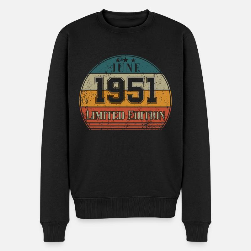 Anniversaire - Edition Limitée Juin 1951 - Pull Premium bio Homme - noir