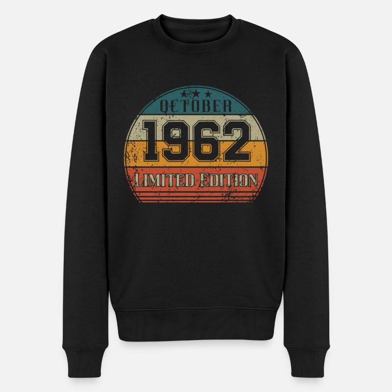 Anniversaire - Edition Limitée Octobre 1962 - Pull Premium bio Homme - noir
