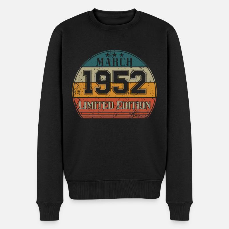Anniversaire - Edition Limitée Mars 1952 - Pull Premium bio Homme - noir