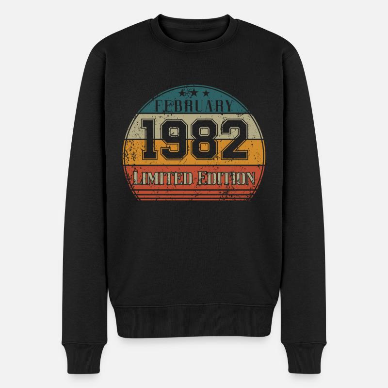 Anniversaire - Edition Limitée Février 1982 - Pull Premium bio Homme - noir