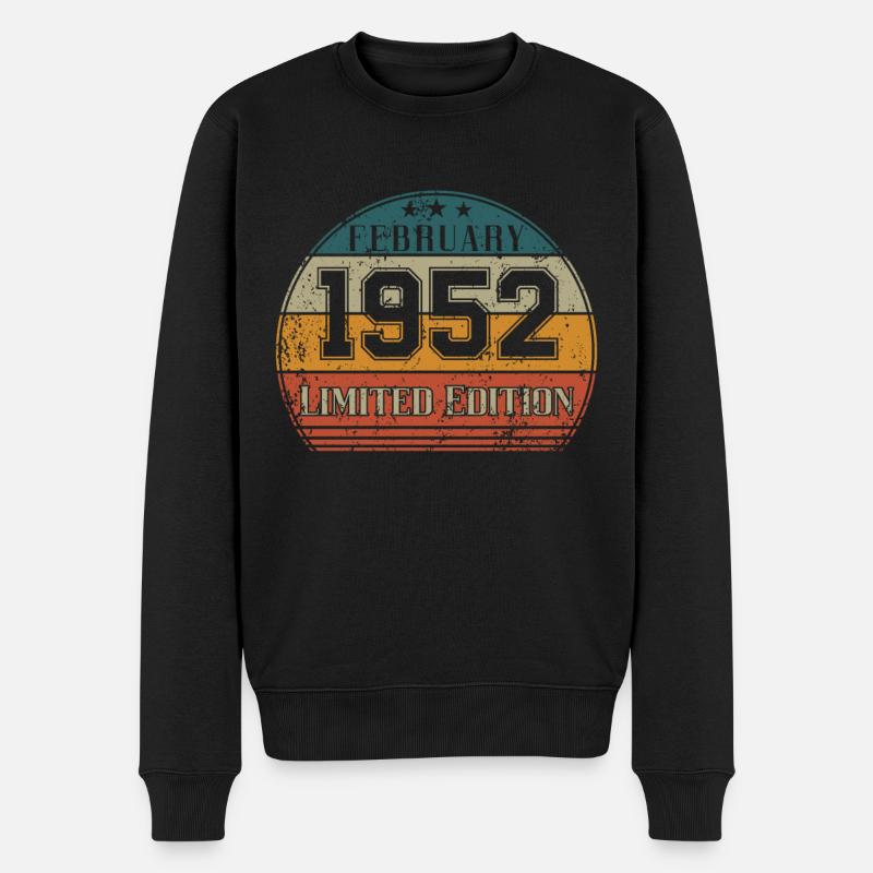 Anniversaire - Edition limitée Février 1952 - Pull Premium bio Homme - noir