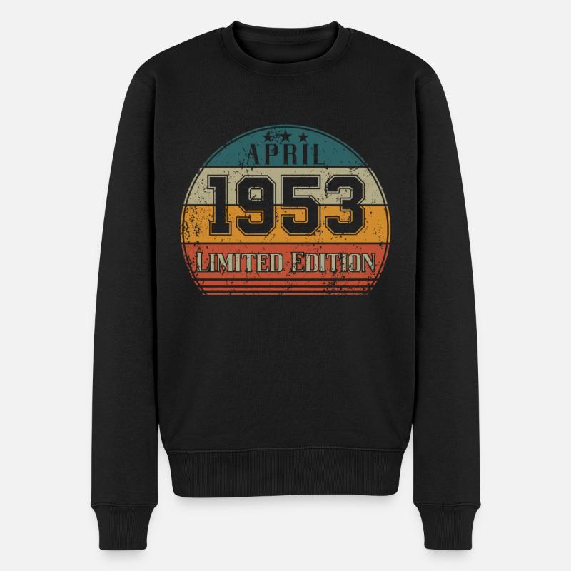Anniversaire - Edition Limitée Avril 1953 - Pull Premium bio Homme - noir
