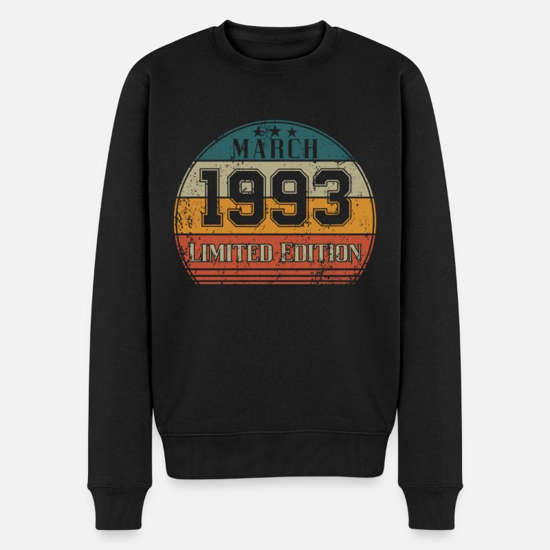 Anniversaire - Édition limitée Mars 1993 - Pull Premium bio Homme - noir
