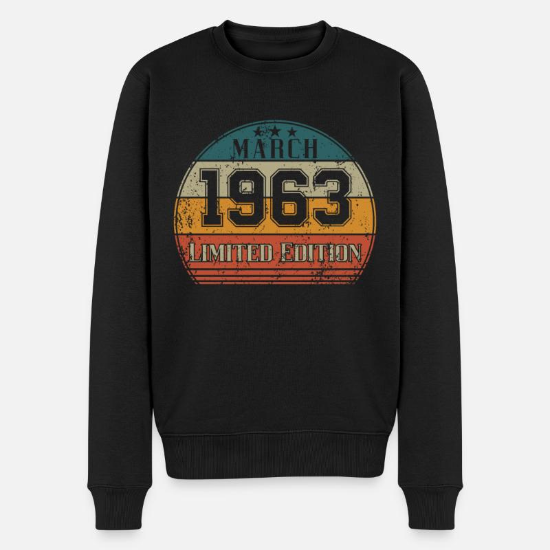 Anniversaire - Edition Limitée Mars 1963 - Pull Premium bio Homme - noir