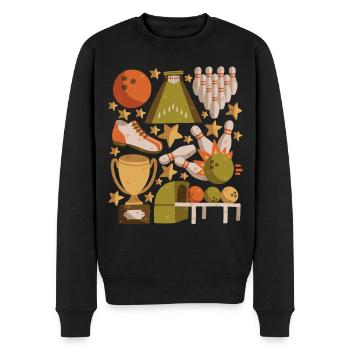 Bowling - Men's Premium Organic Jumper - black - Front - Nico (187cm)
