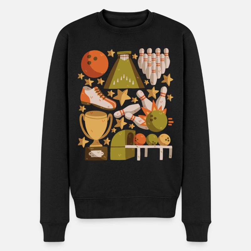 Bowling - Pull Premium bio Homme - noir