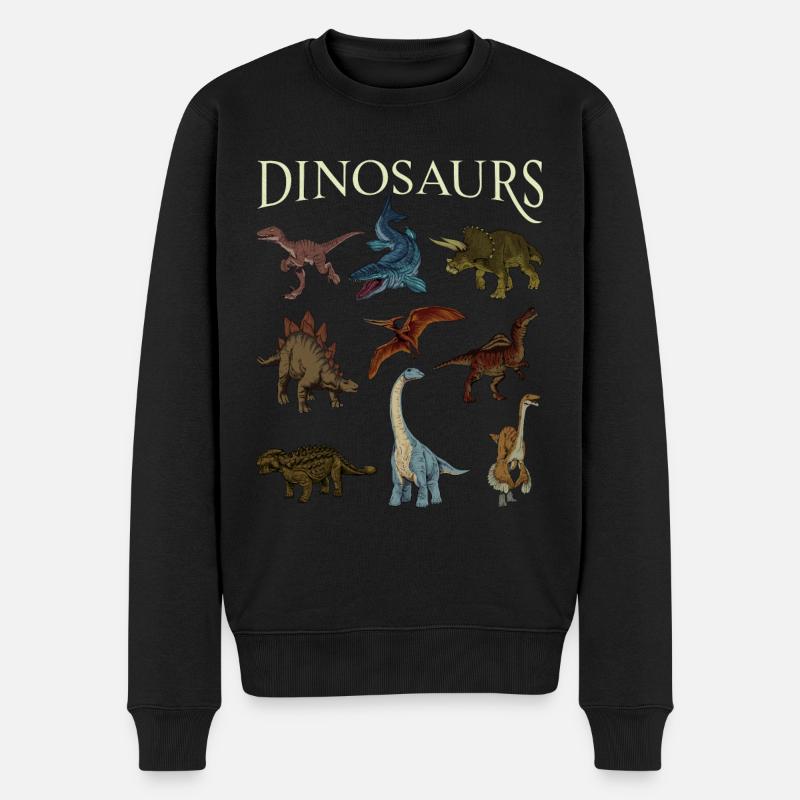 Dinosaures divers - Pull Premium bio Homme - noir
