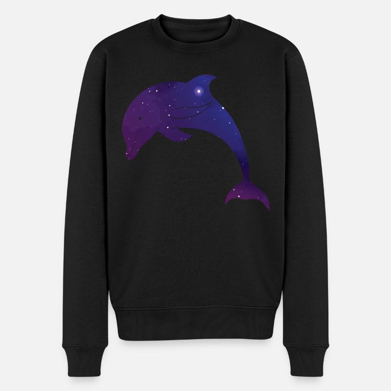 Galaxie de l’espace Dolphin - Pull Premium bio Homme - noir