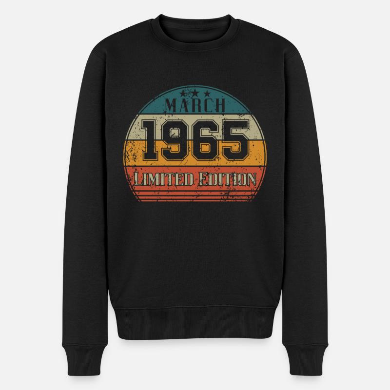 Anniversaire - Edition Limitée Mars 1965 - Pull Premium bio Homme - noir