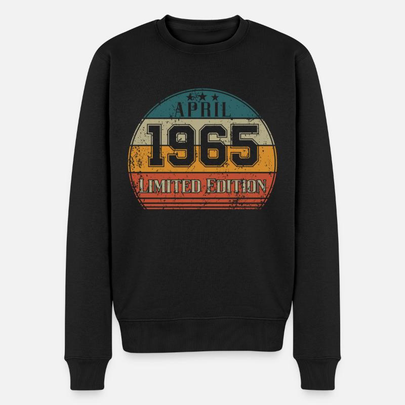Anniversaire - Edition Limitée Avril 1965 - Pull Premium bio Homme - noir