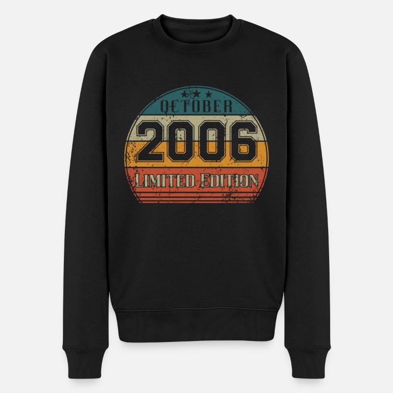 Geburtstag - Limited Edition Oktober 2006 - Männer Premium Bio Pullover - Schwarz
