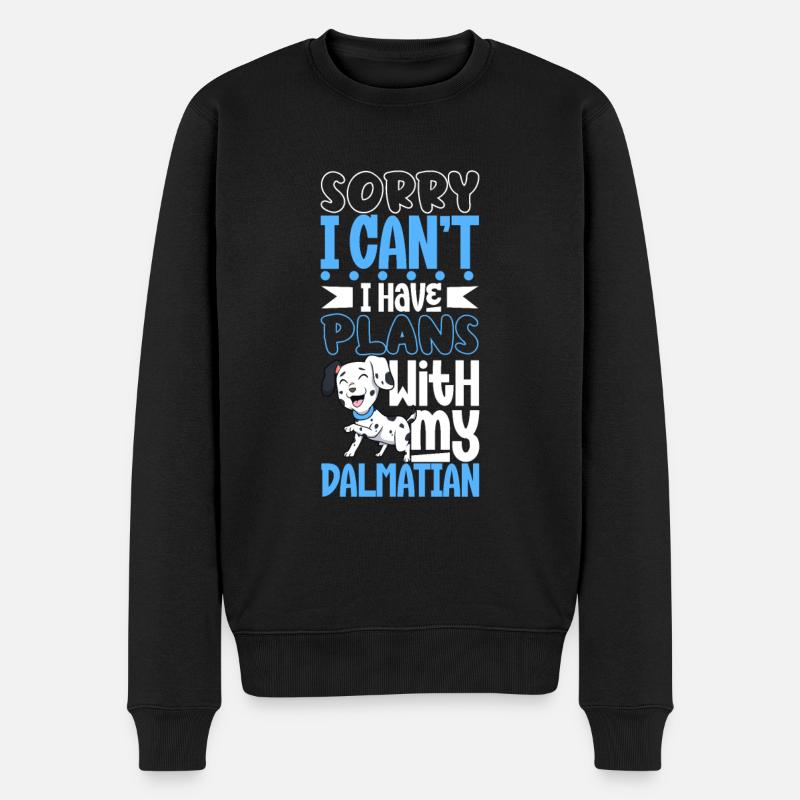 Plans avec mon dalmatien - Pull Premium bio Homme - noir
