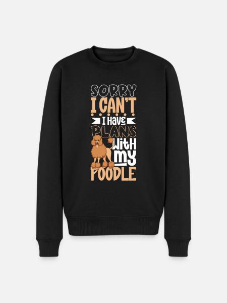 Plans with my poodle - Men's Premium Organic Jumper - black