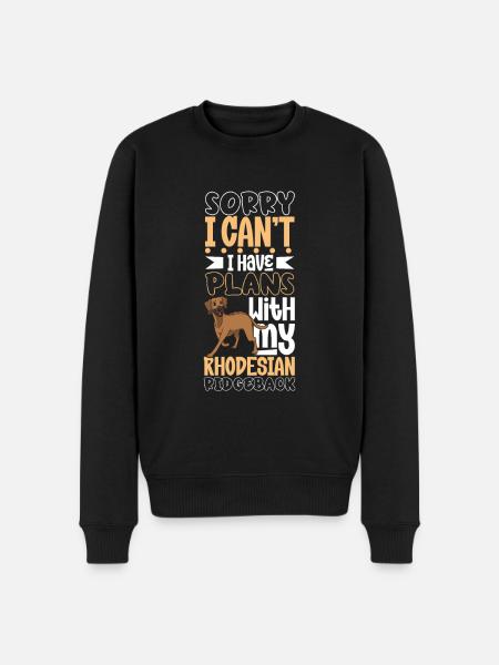 Plans with my Rhodesian Ridgeback - Men's Premium Organic Jumper - black