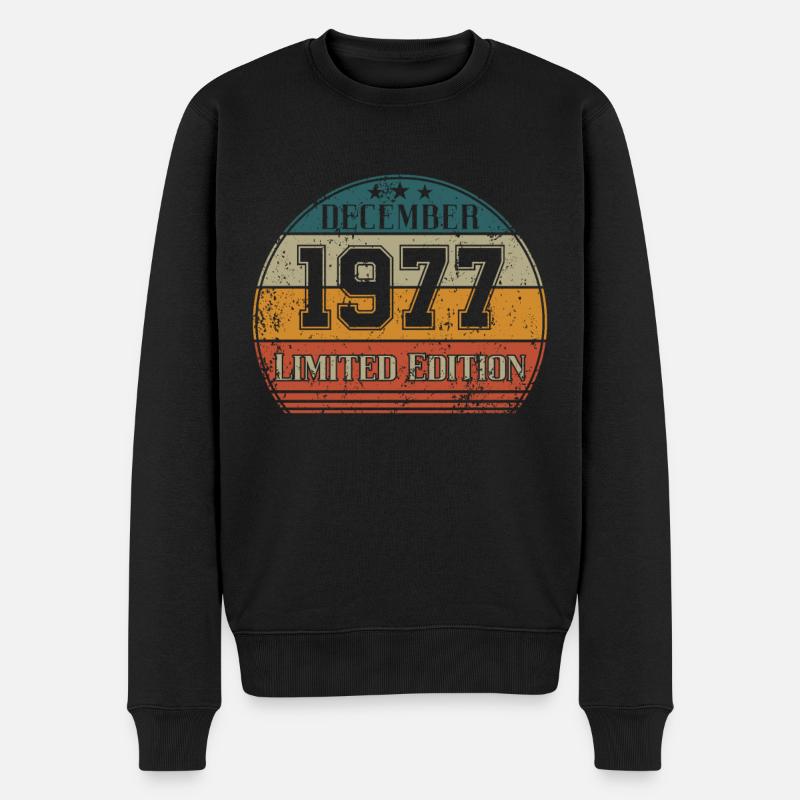 Anniversaire - Edition Limitée Décembre 1977 - Pull Premium bio Homme - noir