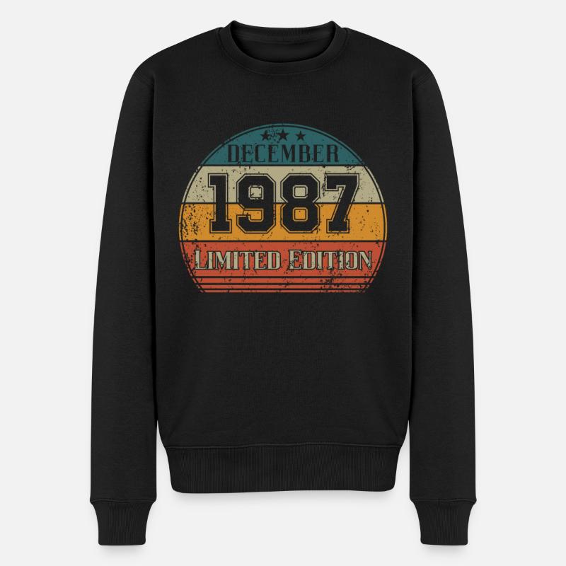 Anniversaire - Edition Limitée Décembre 1987 - Pull Premium bio Homme - noir