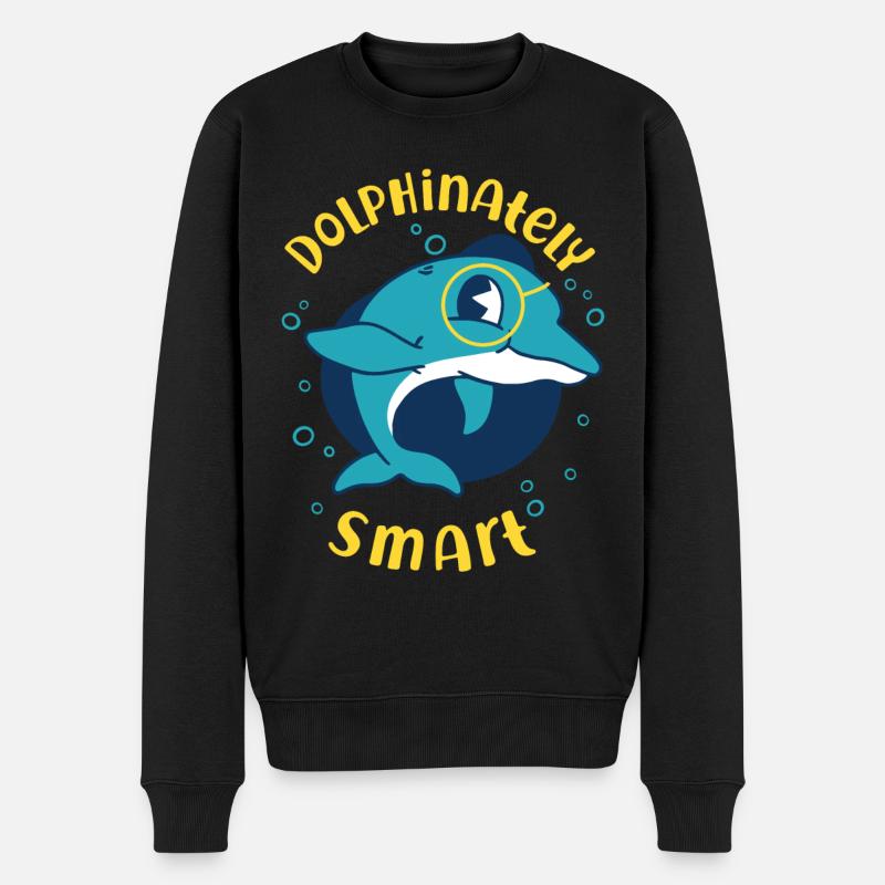 Dolphin Dolphinateley Smart - Männer Premium Bio Pullover - Schwarz
