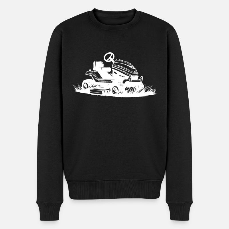 Funny lawn mower - Men's Premium Organic Jumper - black