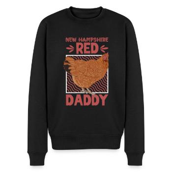 New Hampshire Papa - Männer Premium Bio Pullover - Schwarz - Vorne - Nico (187cm)