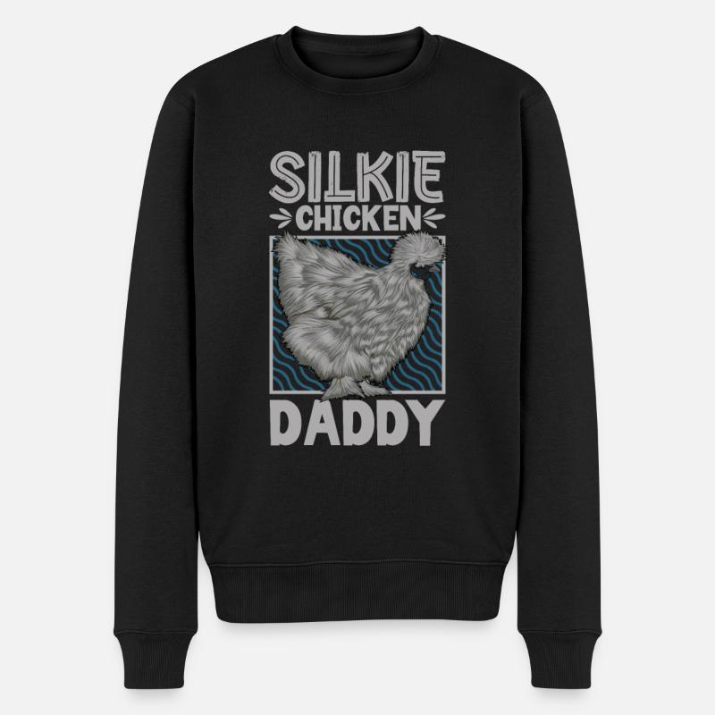 Papa poulet soyeux - Pull Premium bio Homme - noir