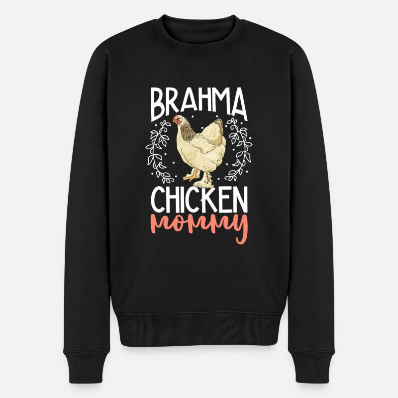 Brahma Mama - Männer Premium Bio Pullover - Schwarz