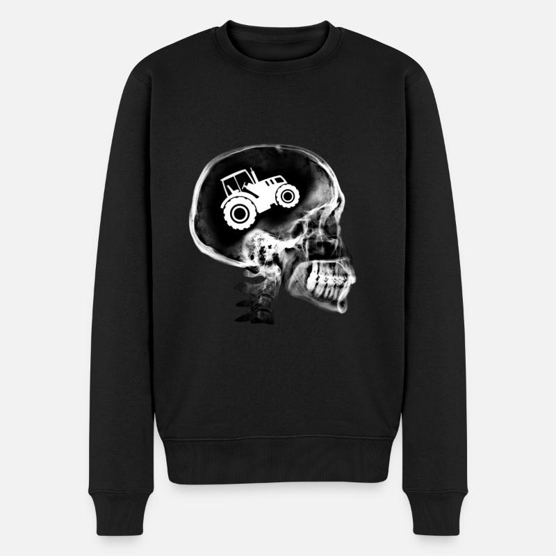 Traktor Hobby Humor Bauer Leidenschaft Geschenk - Männer Premium Bio Pullover - Schwarz