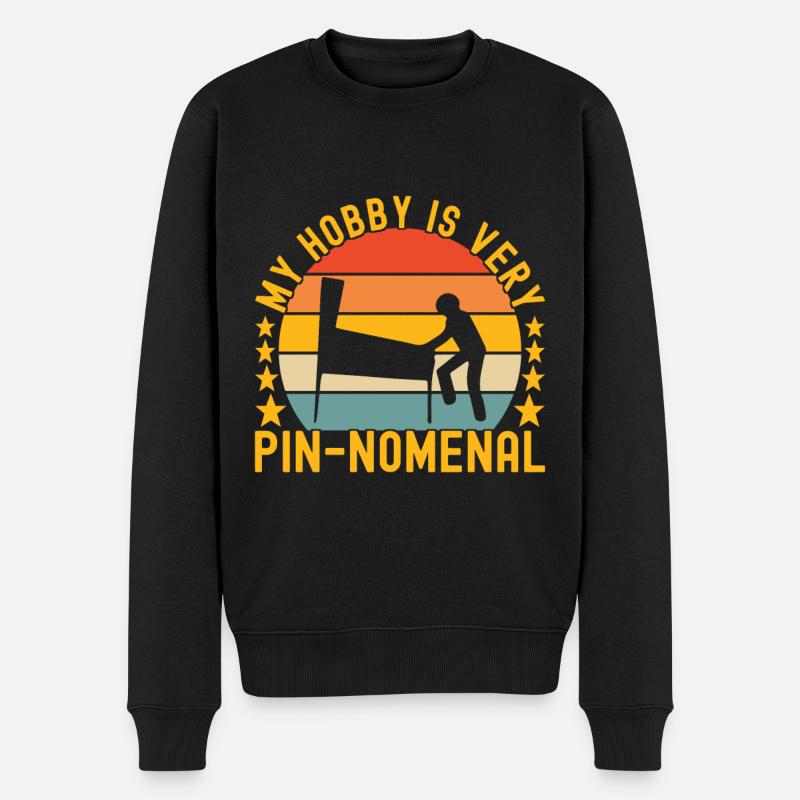 Pinball Flipper - Männer Premium Bio Pullover - Schwarz