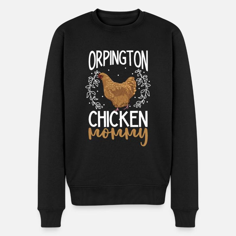 Orpington Mama - Männer Premium Bio Pullover - Schwarz