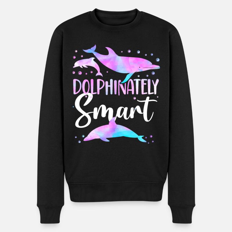 Dolphin Dolphinateley Smart - Männer Premium Bio Pullover - Schwarz