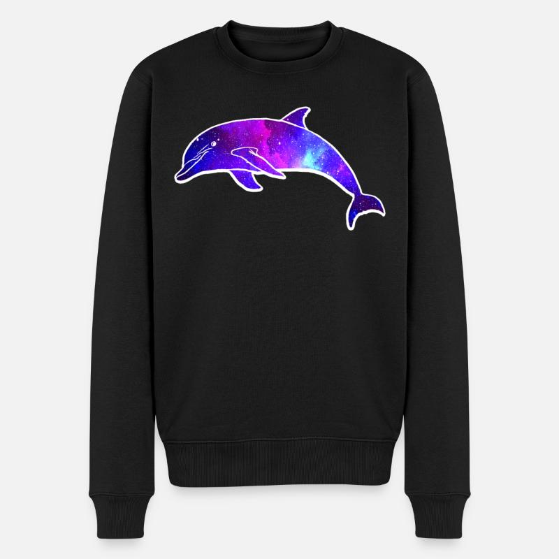 Galaxie de l’espace Dolphin - Pull Premium bio Homme - noir