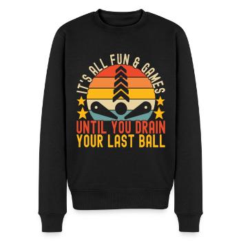 Pinball Flipper - Pull Premium bio Homme - noir - Devant - Nico (187cm)