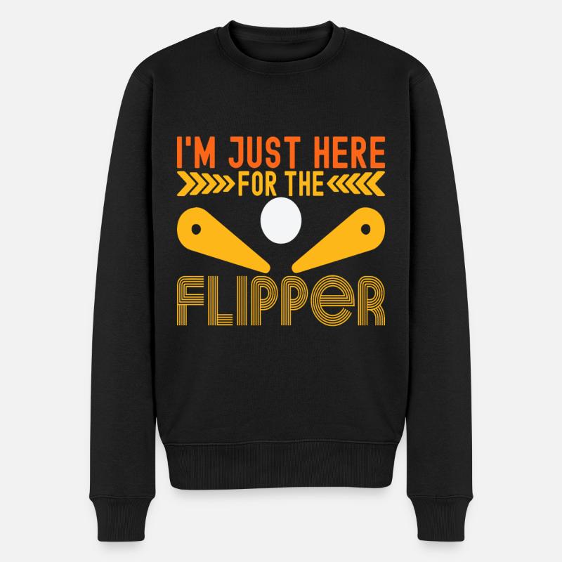 Pinball Flipper - Männer Premium Bio Pullover - Schwarz